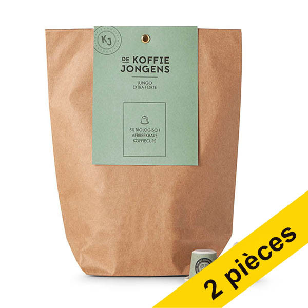 Offre : 2x De Koffiejongens Lungo Extra Forte capsules de café (50 pièces) 427511 - 1