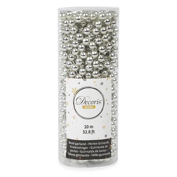 Guirlande de perles pour sapin de Noël 10 mètres - argent K151000431 - 1