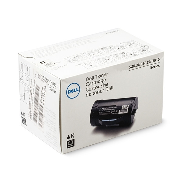 Dell 593-BBMH (D9GY0) toner à haute capacité (d'origine) - noir 593-BBMH 086140 - 1