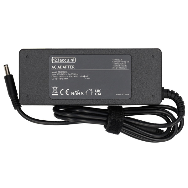 Dell adaptateur (19,5V, 4,62A, 90W, marque 123accu) ADR00235 - 2