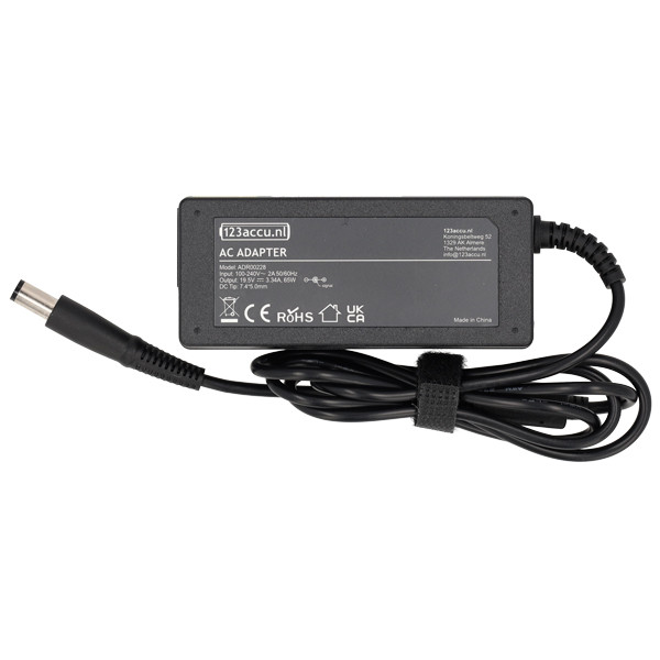 Dell adaptateur (19,5 V, 3,34 A, 65 W, marque 123accu) ADR00228 - 2