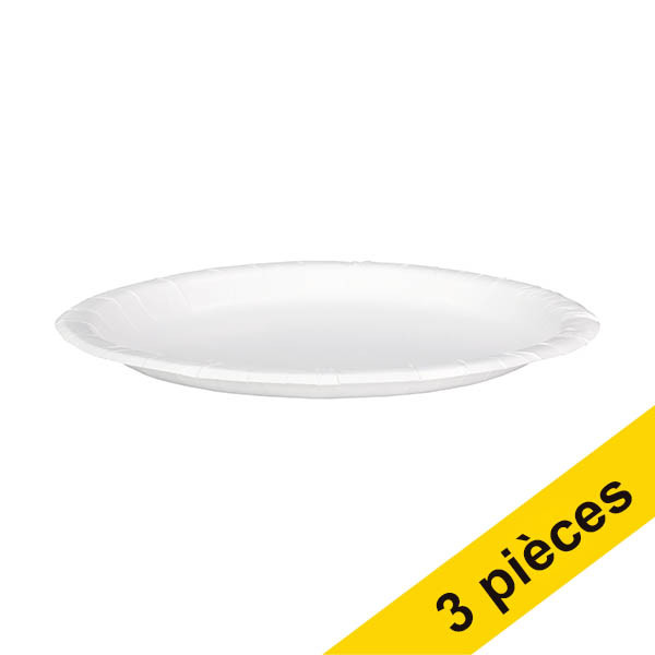 Offre : 3x Depa assiette en carton jetable 22 cm (100 pièces) 423543 - 1