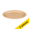 Offre : 3x Depa assiette jetable en kraft 18 cm (100 pièces) 423537 - 1