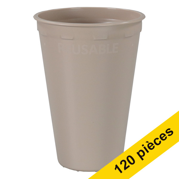 Depa Offre : 3x Depa gobelet réutilisable (40 pièces) - taupe  402758 - 1