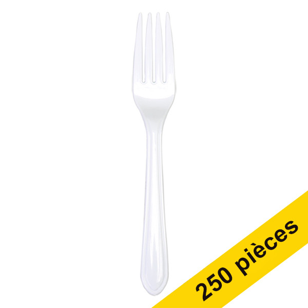 Depa Offre : 5x Depa fourchette réutilisable (50 pièces) - blanc  402752 - 1