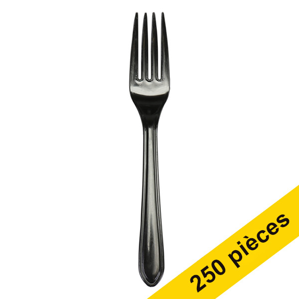 Offre : 5x Depa fourchette réutilisable (50 pièces) - noir 402753 - 1