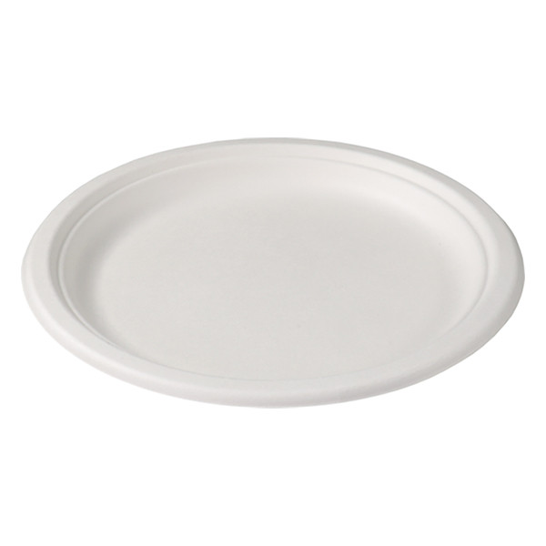 Depa assiette jetable canne à sucre 23 cm (50 pièces) - blanc 600587 402751 - 1