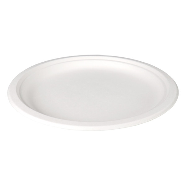 Depa assiette jetable canne à sucre 26 cm (50 pièces) - blanc 600583 402750 - 1