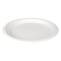 Depa assiette jetable canne à sucre 26 cm (50 pièces) - blanc 600583 402750