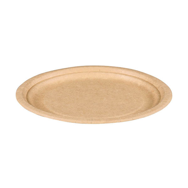 Depa assiette jetable en kraft 18 cm (100 pièces) 423536 - 1