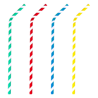 Depa pailles pliables en papier assortiment (500 pièces)