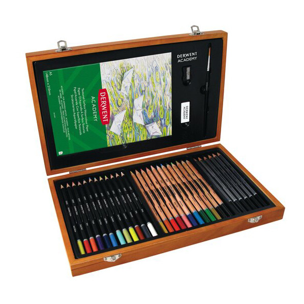 Derwent Academy coffret cadeau en bois (30 pièces) 2300147 209817 - 1