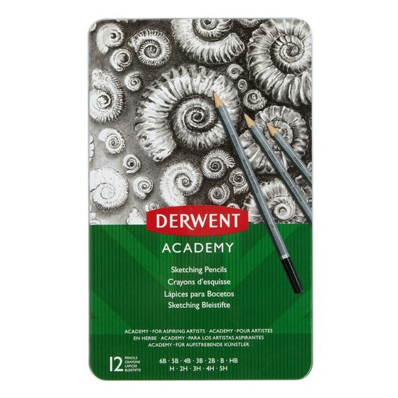 Derwent Academy crayons à croquis (12 pièces) 2301946 209805 - 1