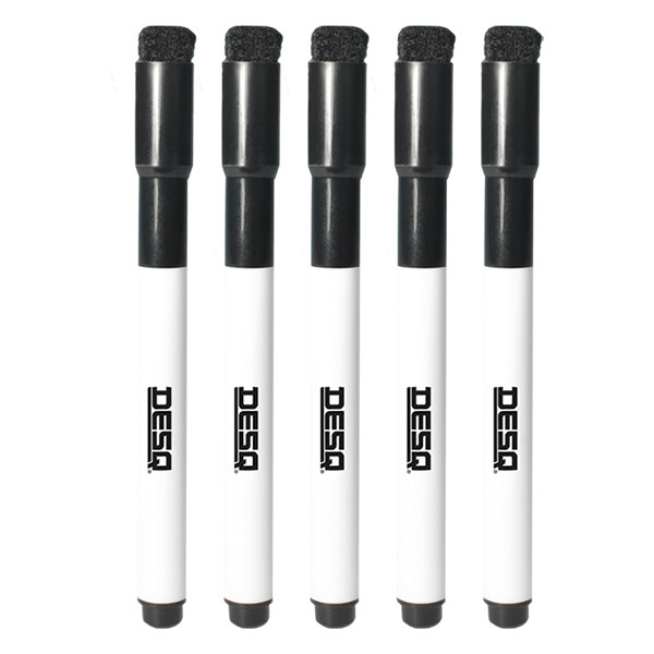 Desq Marqueurs pour tableau blanc Desq avec capuchon gomme noir 5 pièces (rond 1 mm) 4297 400747 - 4