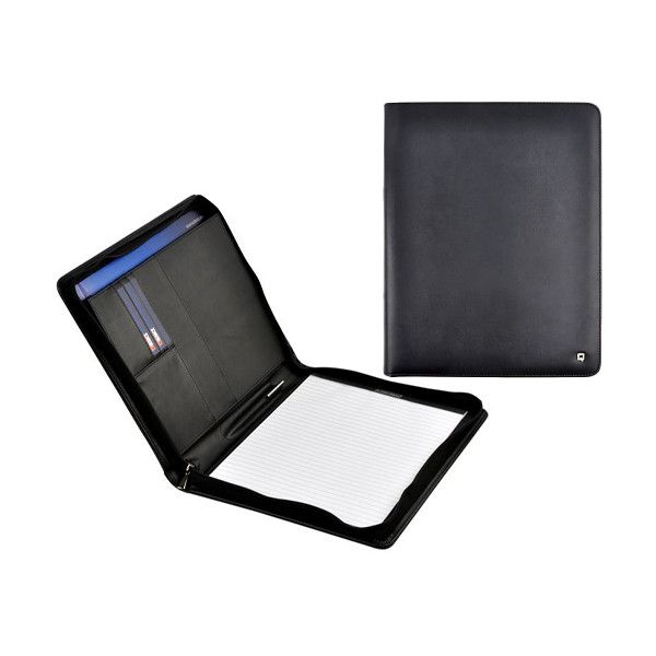 Desq conférencier avec fermeture à glissière A4 cuir - noir 3690 400790 - 1