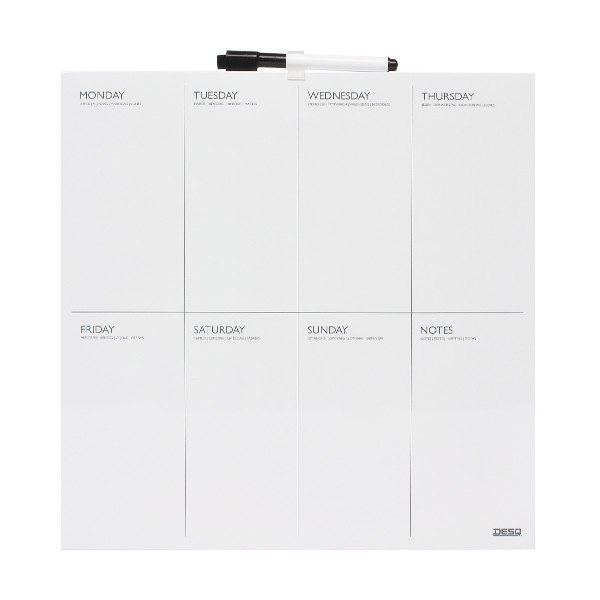 Desq tableau de planification hebdomadaire sans cadre 35 x 35 cm 4209 400742 - 1