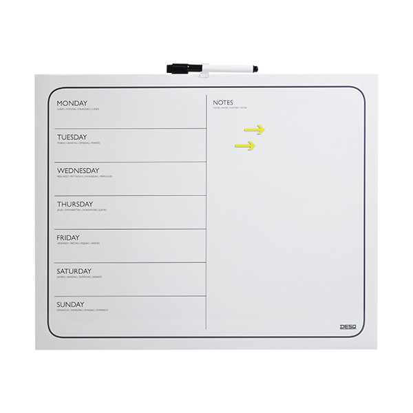 Desq tableau mémo hebdomadaire sans cadre 40 x 50 cm 4218 400744 - 1