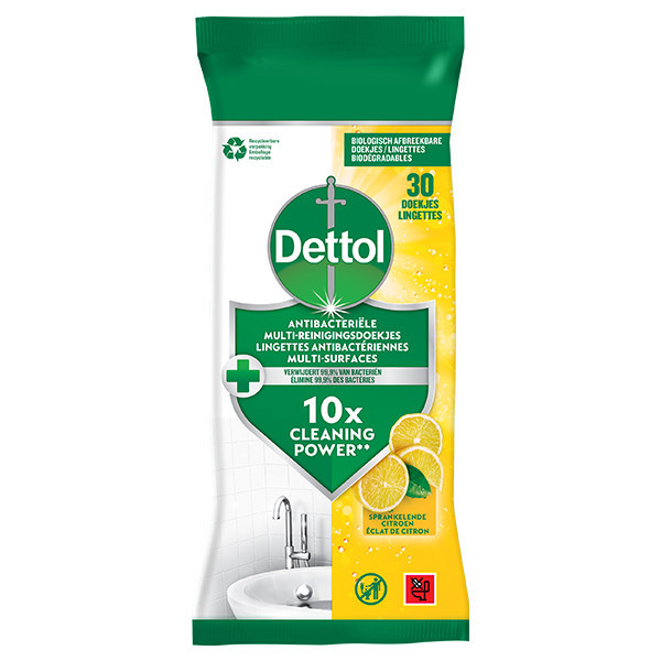 Dettol Éclat de Citron lingettes nettoyantes (30 lingettes) SDE01133 - 1
