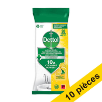 Offre : 10x Dettol Éclat de Citron lingettes nettoyantes (30 lingettes)