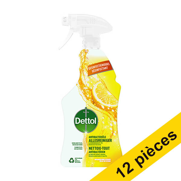 Offre : 12x Dettol Trigger Éclat de Citron nettoyant multi-usages (750 ml) SDE01128 - 1