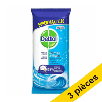 Offre : 3x Dettol Power & Fresh Ocean lingettes nettoyantes (110 lingettes)
