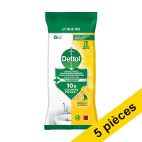 Offre : 5x Dettol lingettes hygiéniques citron (72 pièces)