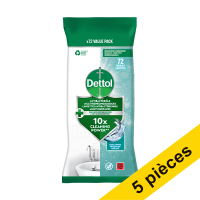 Offre : 5x Dettol lingettes hygiéniques fraîcheur océane (72 pièces)