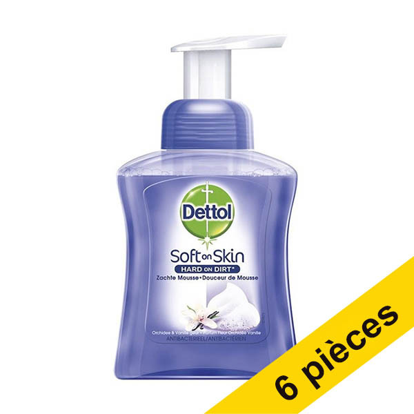 Offre : 6x Dettol Vanille et Fleur Orchidée savon pour les mains (250 ml) SDE00085 - 1