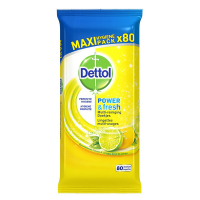 Dettol lingettes hygiéniques citron (80 pièces)  SDE00048