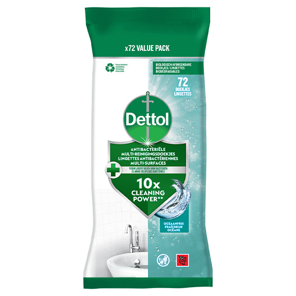 Dettol lingettes hygiéniques fraîcheur océane (72 pièces) 3287058 SDE01139 - 1