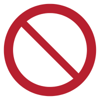 Djois panneau de sécurité interdiction générale (200 mm) 7540002 234860