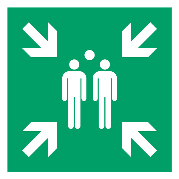 Djois panneau de sécurité point de rassemblement (200 x 200 mm) 234852 - 1