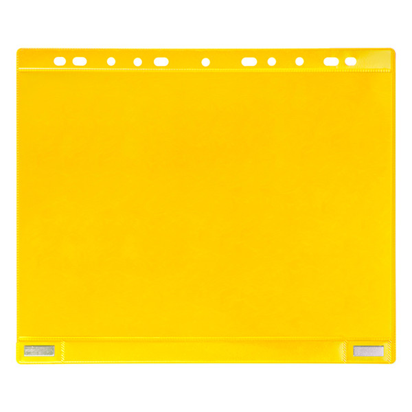 Djois pochette de présentation magnétique A4 11 trous 200 microns (5 pièces) - jaune 181124 234872 - 1