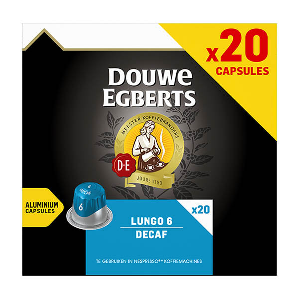 Douwe Egberts Lungo Decafé capsules de café (20 pièces) 423604 - 1