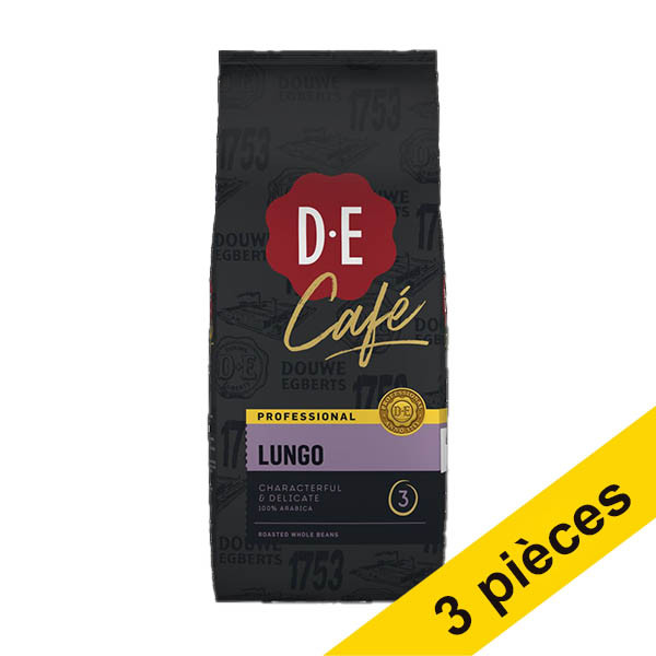 Offre : 3x Douwe Egberts Café Lungo grains de café 1 kg 422032 - 1