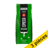 Offre : 3x Douwe Egberts Espresso Medium grains de café 1 kg 200256