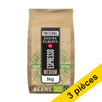 Offre : 3x Douwe Egberts Espresso Organic et Fairtrade Medium Roast 1 kg