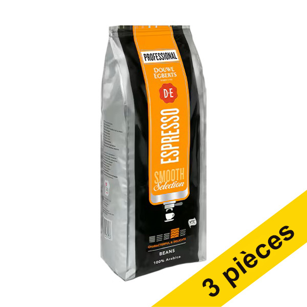 Douwe Egberts Offre : 3x Douwe Egberts Espresso Smooth Selection grains de café 1 kg  423921 - 1