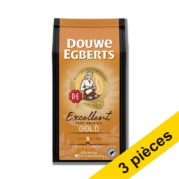 Offre : 3x Douwe Egberts Excellent Gold mouture filtre rapide 250 g 423603 - 1