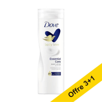 Offre : 4x Dove Body Love Essential Care lotion pour le corps (400 ml)