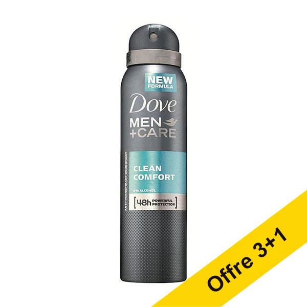 Offre : 4x Dove Men+Care Clean Comfort déodorant (150 ml) SDO00711 - 1