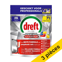 Offre : 3x Dreft Professional All-in-One Platinum Plus Lemon tablettes lave-vaisselle (71 lavages)