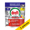 Offre : 3x Dreft Professional All-in-One Platinum Plus Lemon tablettes lave-vaisselle (71 lavages) SDR08736 - 1