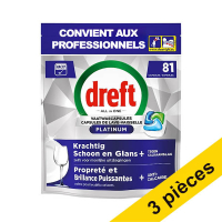 Offre : 3x Dreft Professional multifonction Platinum tablettes pour lave-vaisselle (81 lavages)