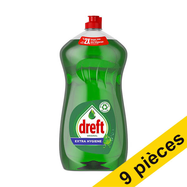 Dreft Offre : 9x Dreft Original Extra Hygiene liquide vaisselle (1200 ml)  SDR06198 - 1