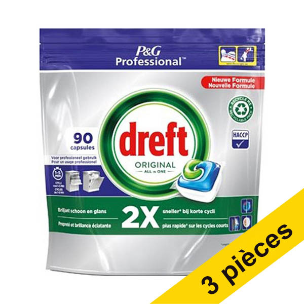 Offre : Dreft Professional All-In-One Regular tablettes lave-vaisselle (270 lavages) SDR06140 - 1