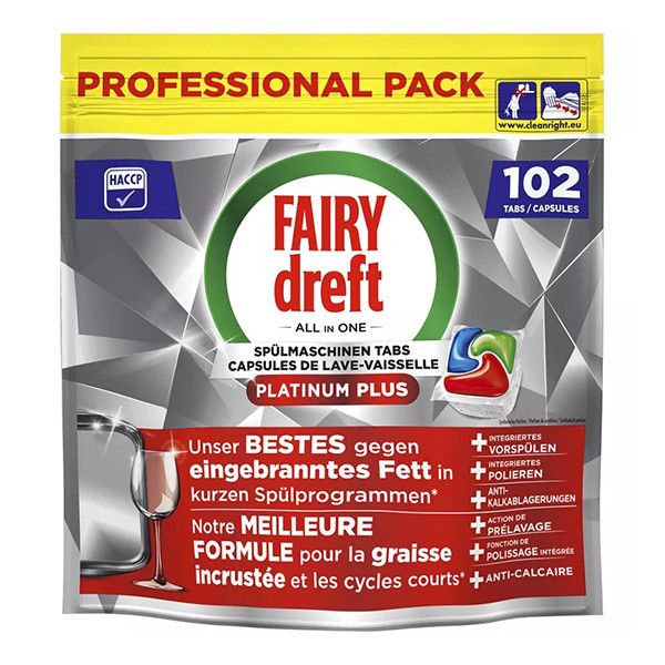 Dreft Professional Platinum Plus tablettes pour lave-vaisselle (102 lavages) SDR08737 - 1