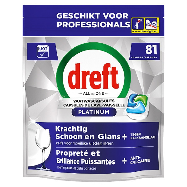 Dreft Professional multifonction Platinum tablettes pour lave-vaisselle (81 lavages) SDR08729 - 1
