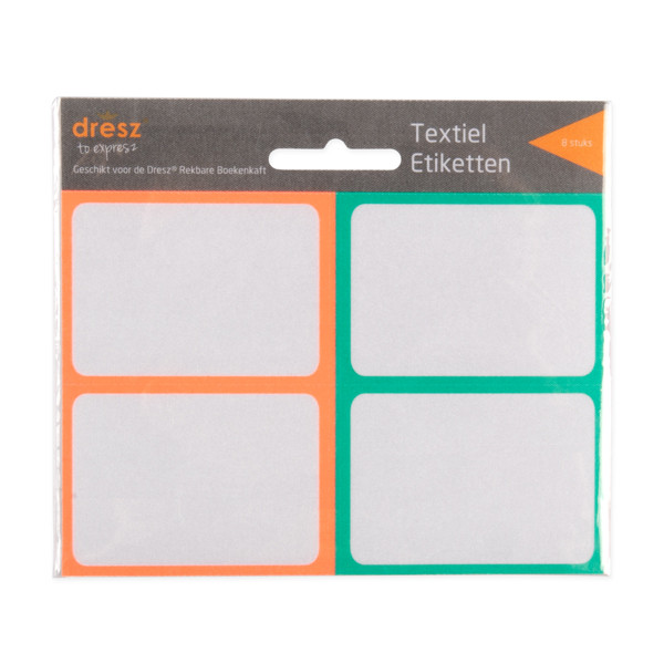 Dresz étiquettes de couverture de livre (8 pièces) - corail/turquoise 10010101132 400762 - 1