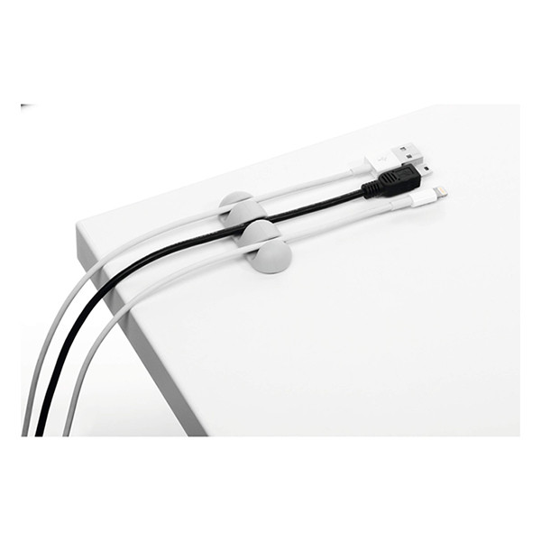 Durable Cavoline clip 3 range-câbles (2 pièces) - gris 5039-10 310166 - 2